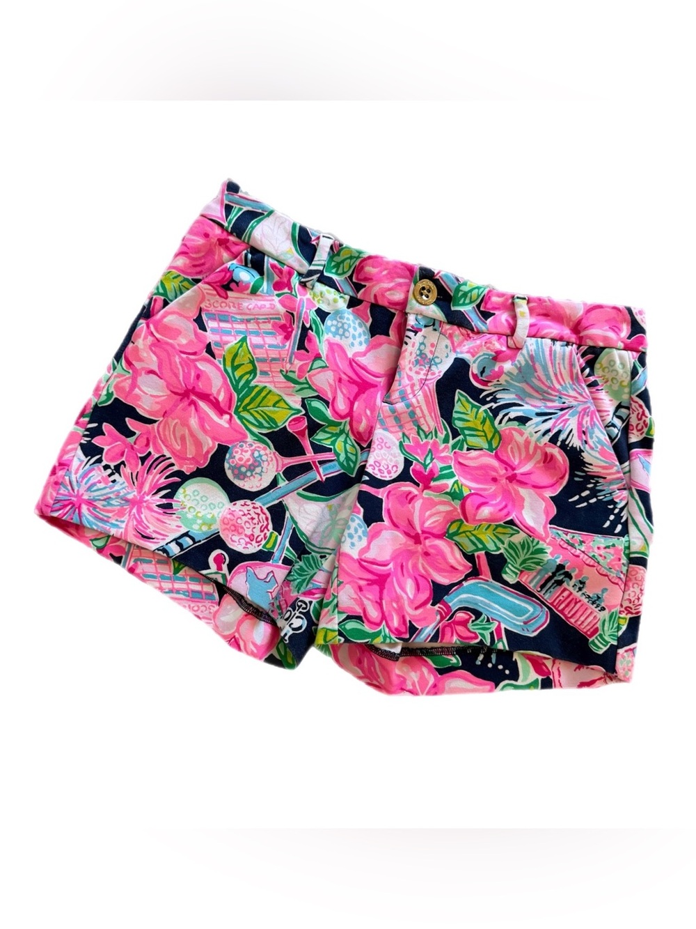 NEW LILLY PULITZER LIMITED EDITION CALLAGHAN HONDA CLASSIC HIGH TIDE NAVY SHORTS
